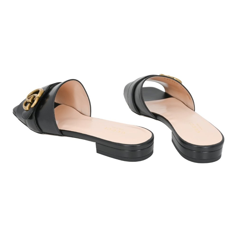 Gucci 626742 GG Marmont Leather Slide Sandals - Picture 3 of 14